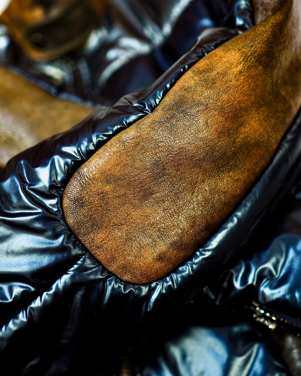 Thumbnail: DOLCE & GABBANA AW07 HYBRID LEATHER ASTRO DOWN JACKET