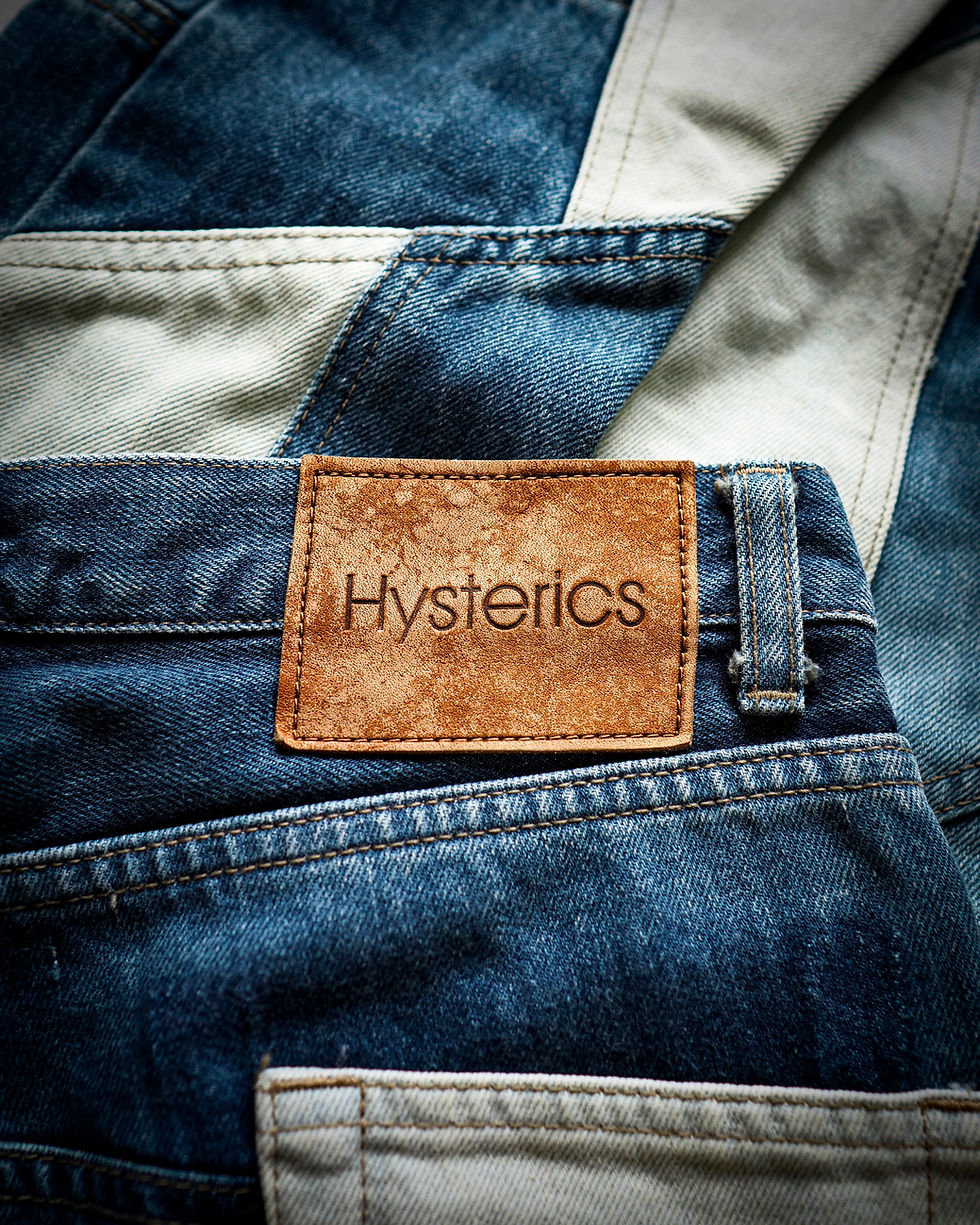 Thumbnail: HYSTERIC GLAMOUR RECONSTRUCTED PATCHWORK BOOTCUT JEANS