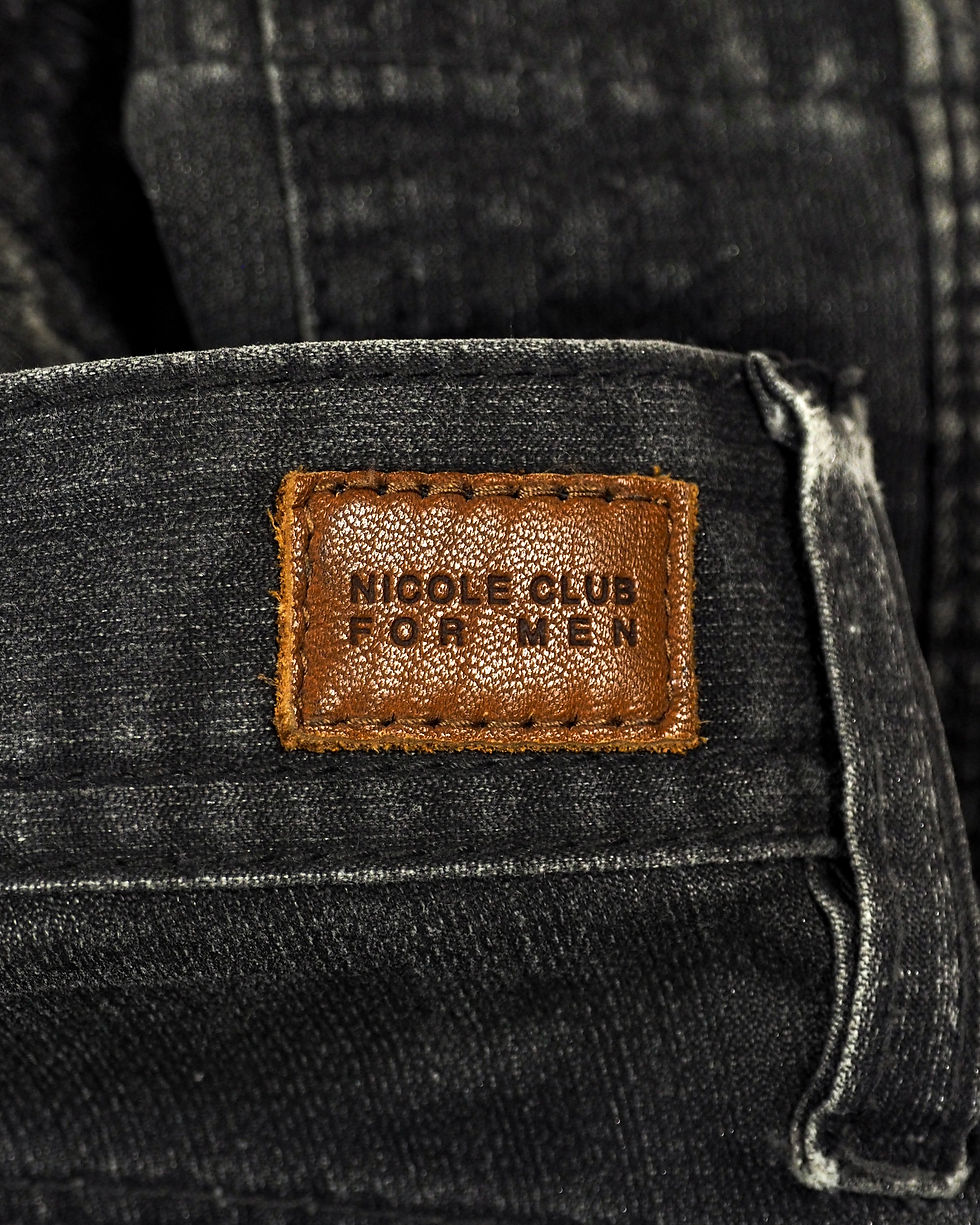 Thumbnail: NICOLE CLUB FOR MEN DOUBLE KNEE FLARED CARGO PANTS