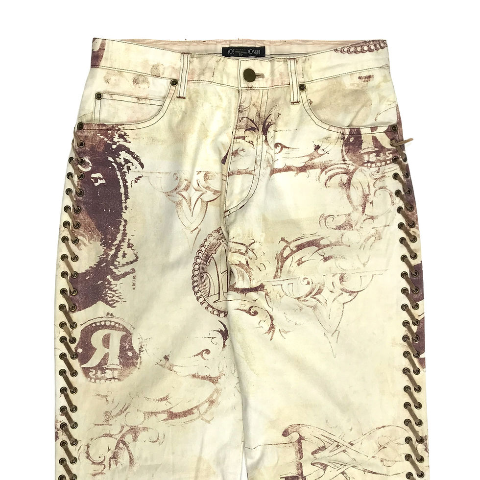 定番の中古商品 Yoshiyuki Konishi laced pants | Barhaine Archive デニム+ジーンズ