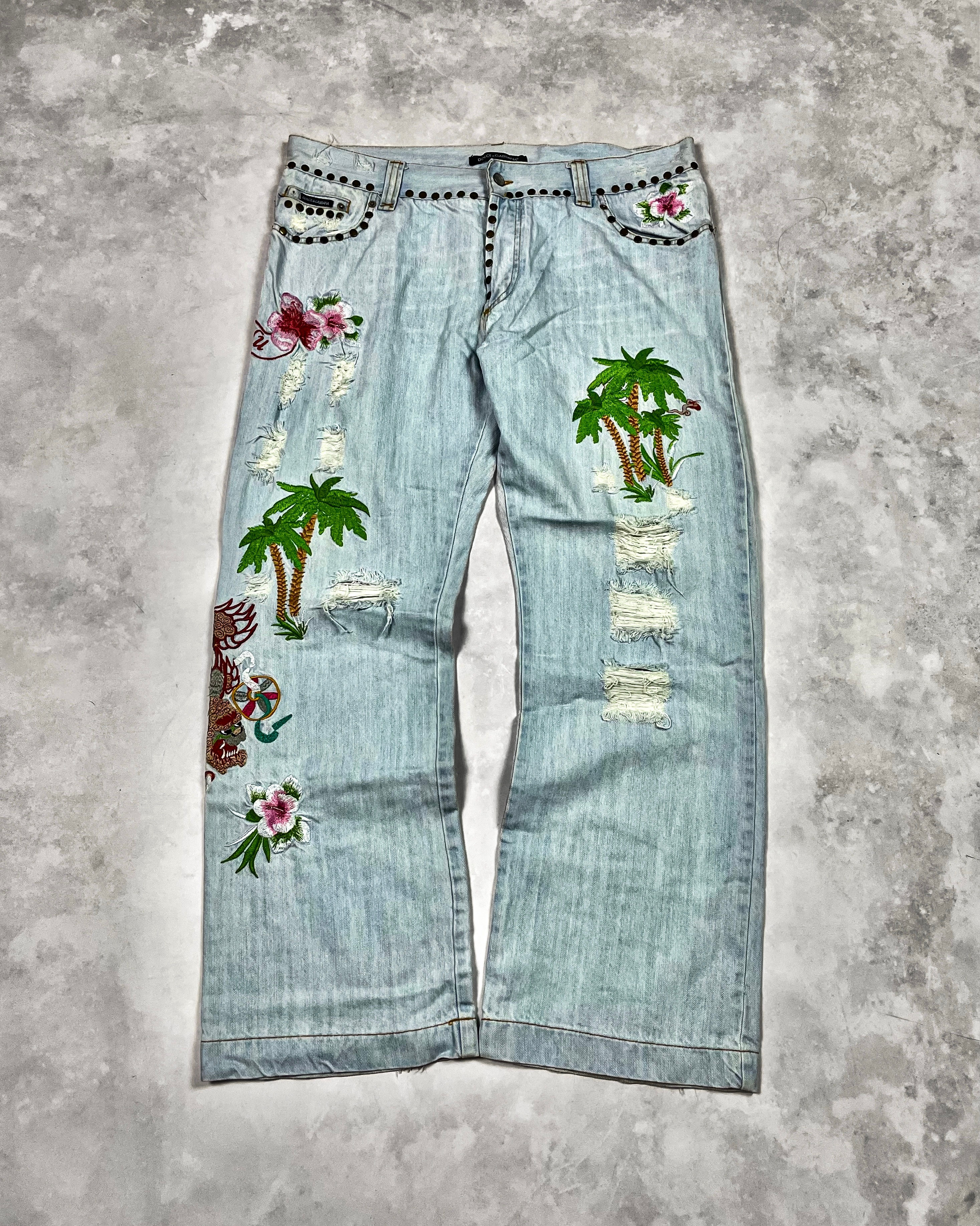 DOLCE & GABBANA SS05 HONOLULU STUDDED JEANS
