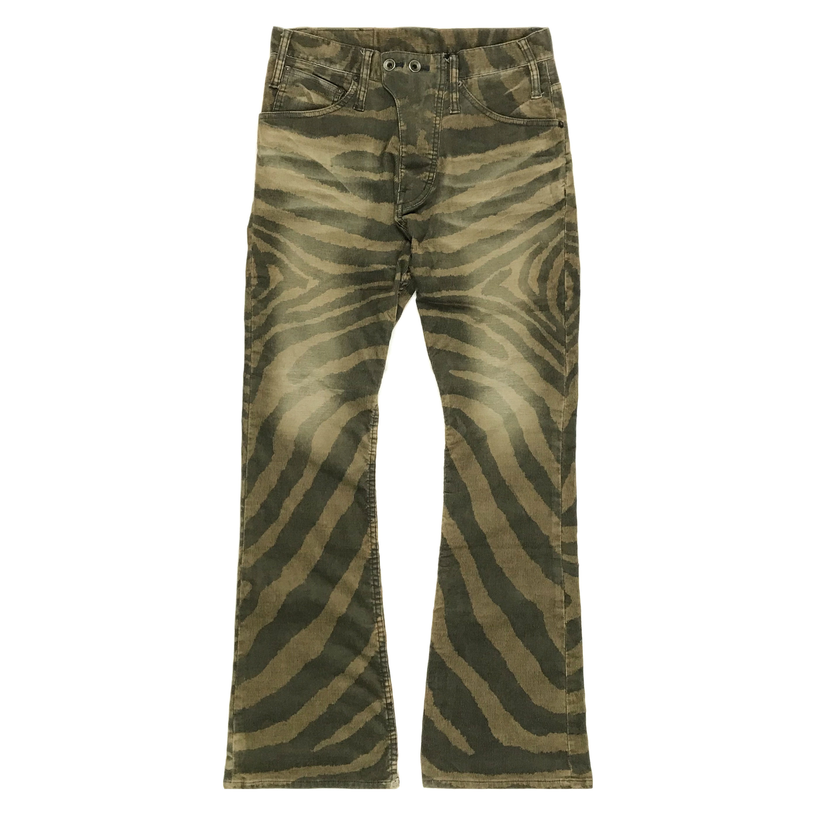 L.G.B. zebra print corduroy pants