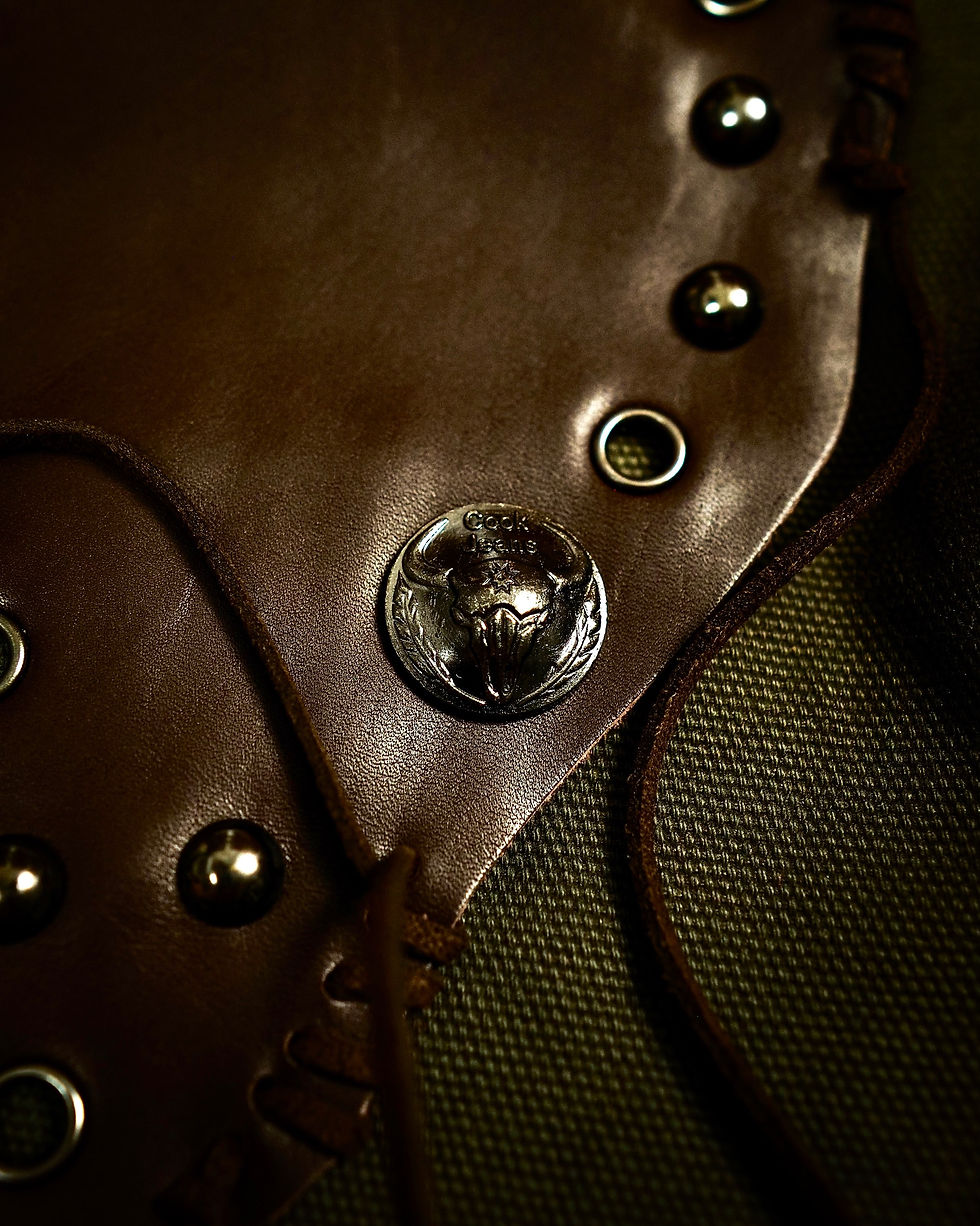 Thumbnail: COOK JEANS DETACHABLE LEATHER POCKET BOOTCUT CANVAS PANTS