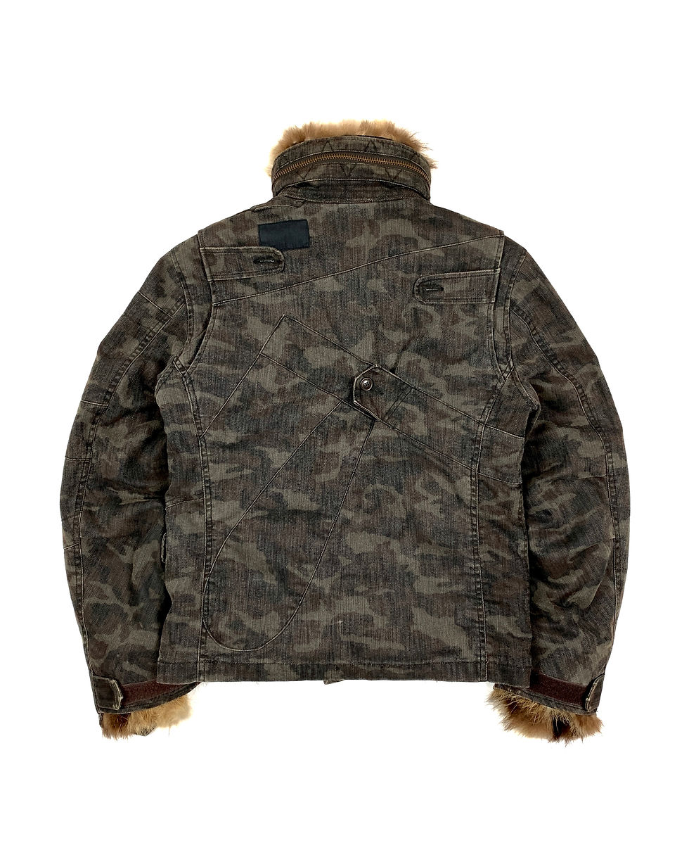 Thumbnail: 291295 HOMME RECONSTRUCTED M-65 JACKET W/ DETACHABLE FUR LINING