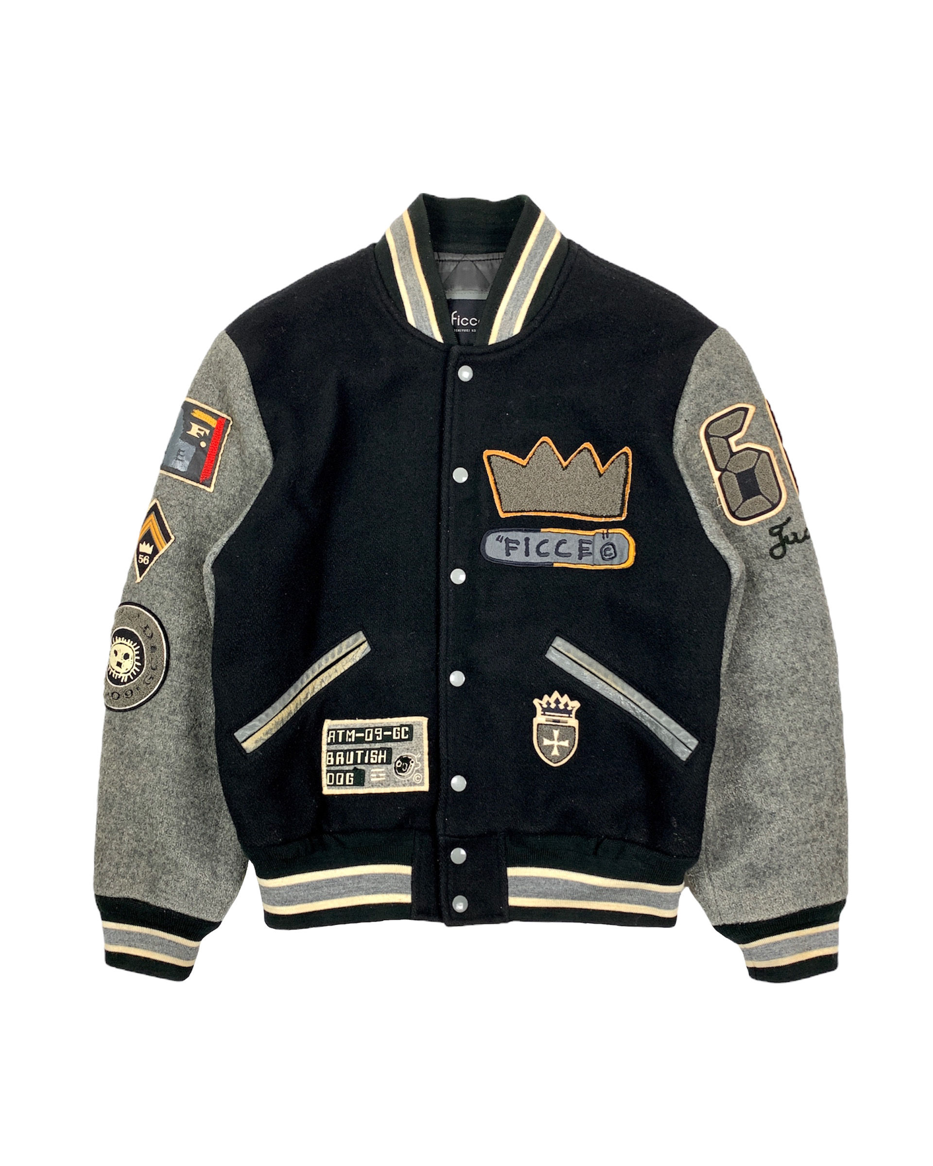 YOSHIYUKI KONISHI STICKY HAND VARSITY JACKET