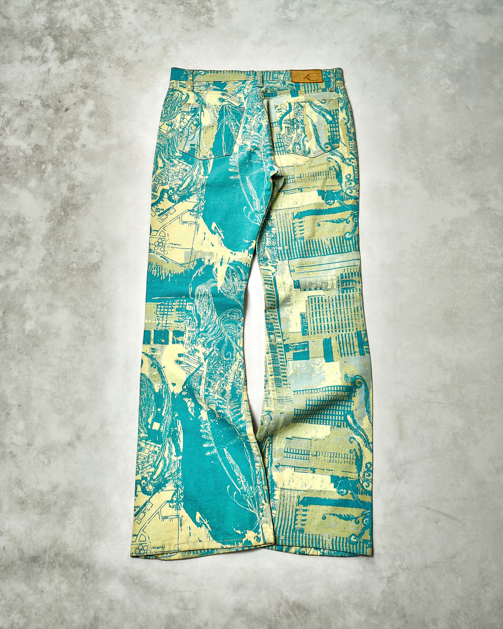 Thumbnail: ROBERTO CAVALLI CITY SKYLINE FLARED JEANS