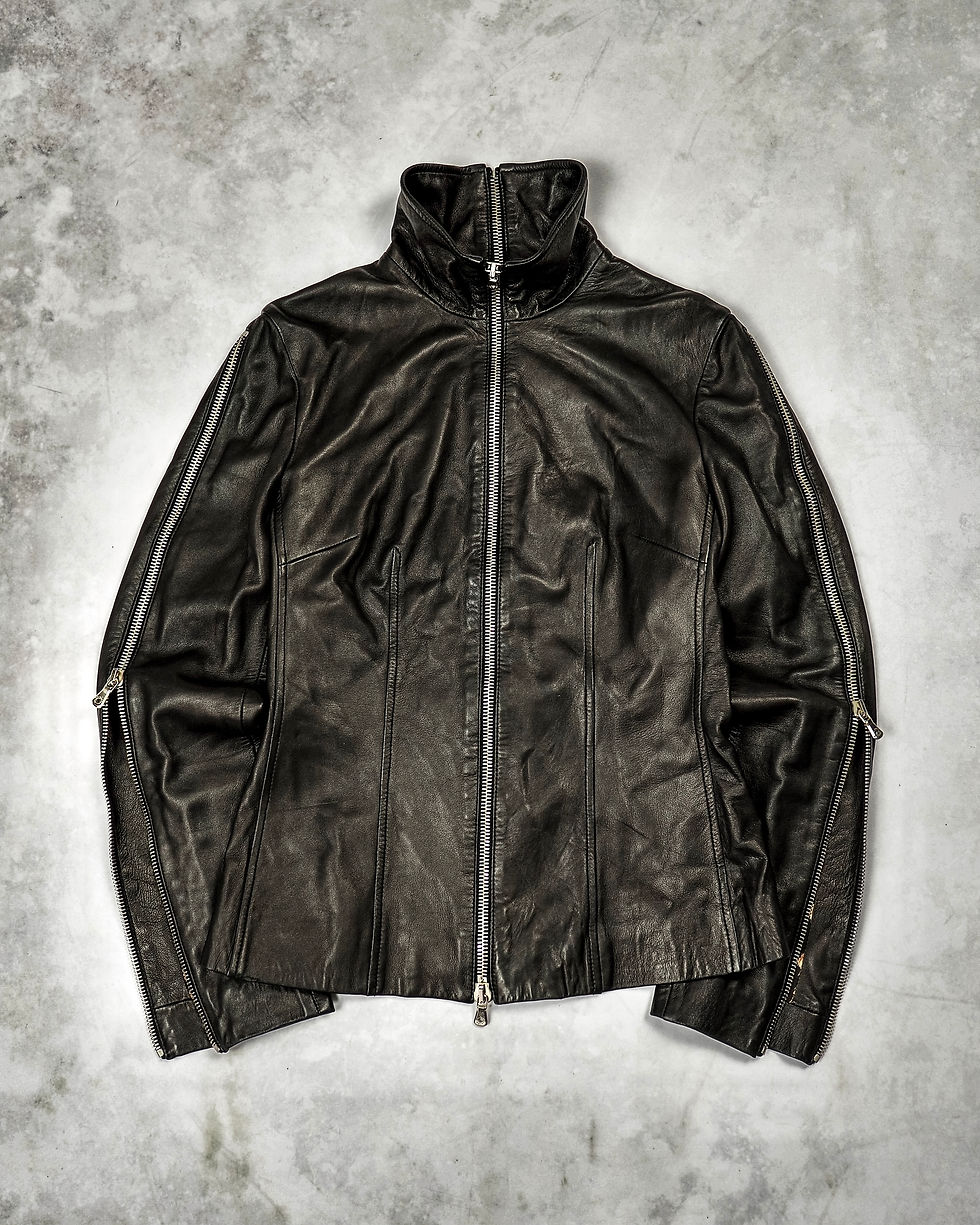 Thumbnail: DOLCE & GABBANA AW01 MULTI-ZIP LAMBSKIN LEATHER JACKET