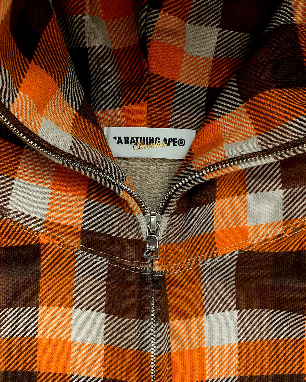 Thumbnail: Bape plaid full-zip hoodie