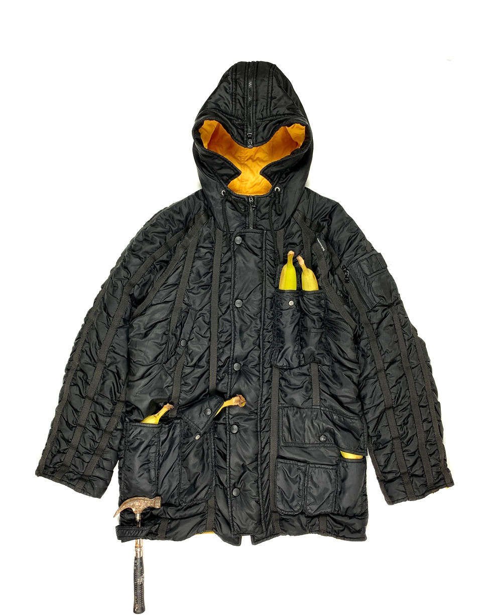 Dolce & Gabbana AW03 bondage cargo down coat