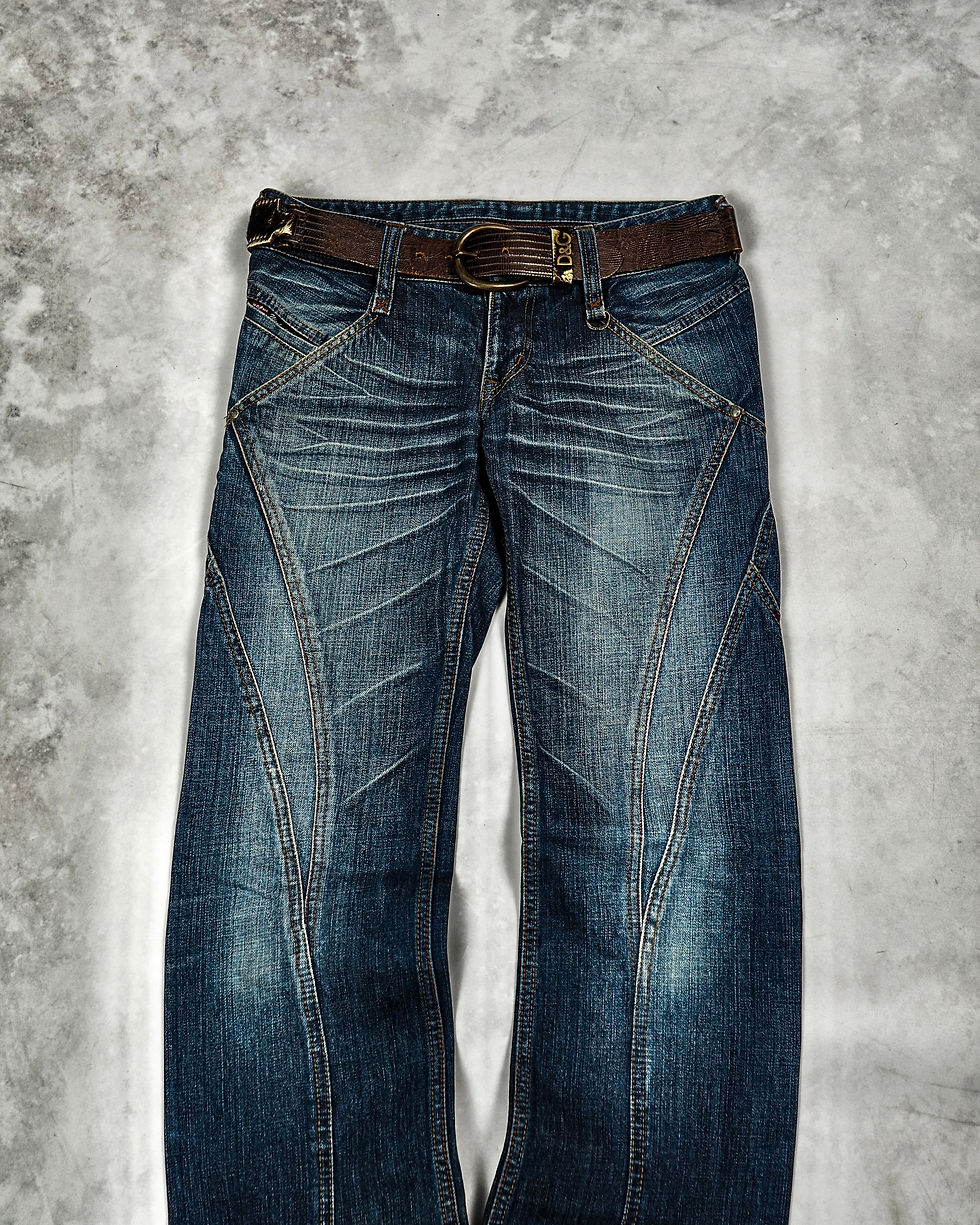 Thumbnail: NICOLE CLUB FOR MEN X-PANELLED BOOTCUT JEANS