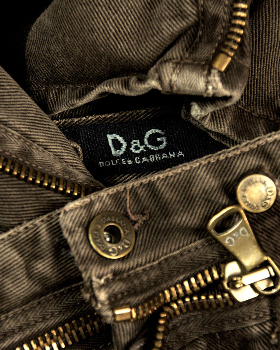 Thumbnail: DOLCE & GABBANA AW04 ZIP-OFF WAISTBAND JEANS