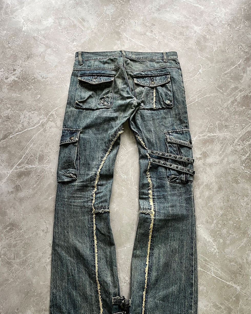 Thumbnail: ROLLIN STUDDED DISTRESSED CARGO PANTS