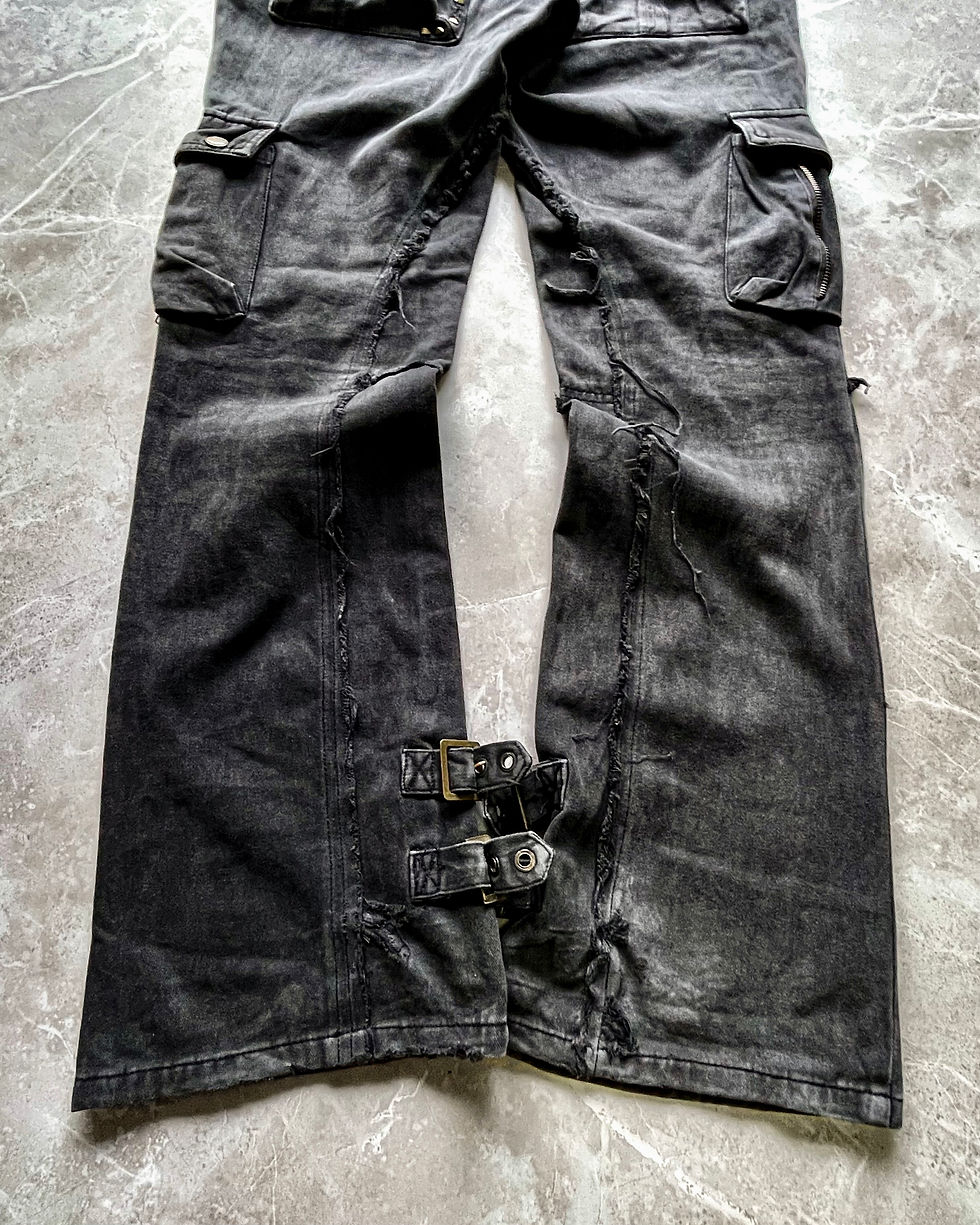 Thumbnail: MIDAS STUDDED DISTRESSED CARGO PANTS