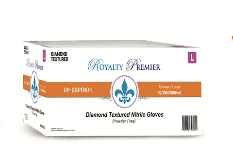 Thumbnail: Royalty Premier Orange 8 MIL Industrial Nitrile Gloves (Case of 1000)