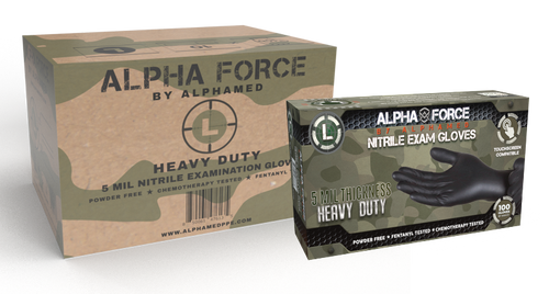 PREMIUM 6g HEAVY DUTY BLACK NITRILE GLOVES PF MEDIC Produktbild-Vorschau 2