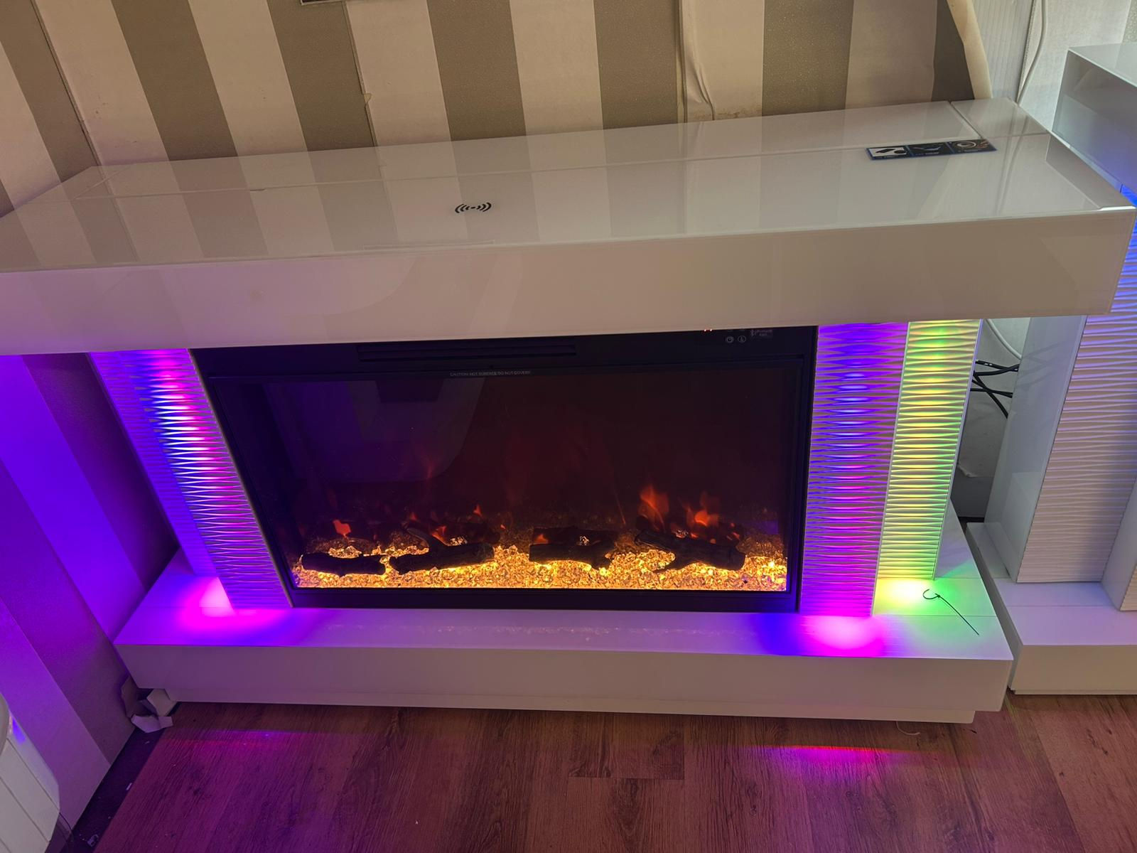 Electric tv stand fireplace 