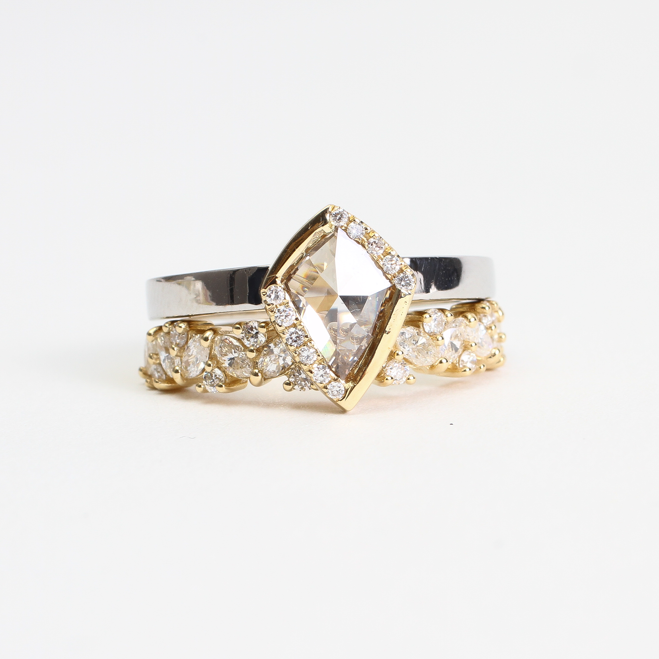 Champagne Diamond Ring Set