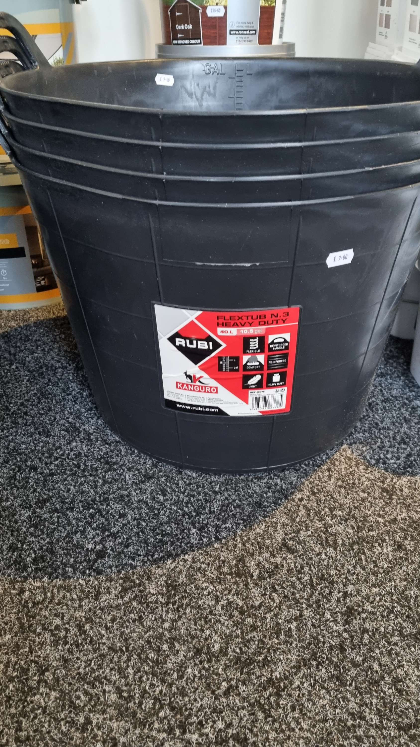 Rubi heavy duty flexi tub 40L