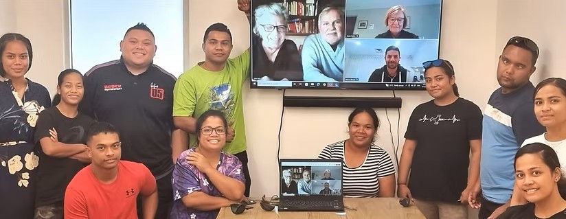 Local businesses taking part in a learning and development workshop at the Nauru Chamber.  