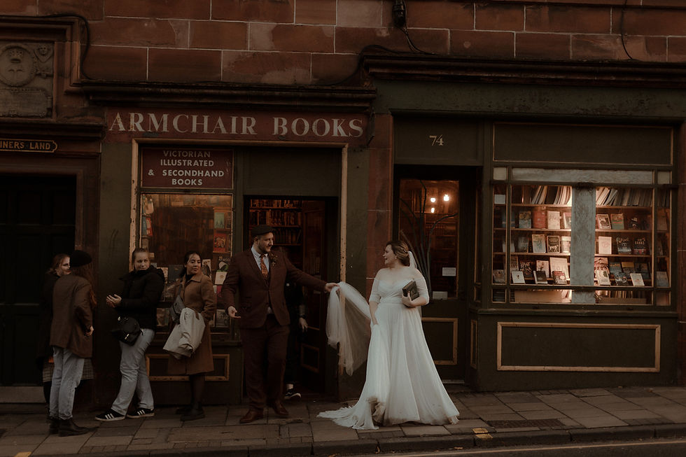 TIME TRAVEL THEMED ELOPEMENT AT GLENCORSE OLD KIRK