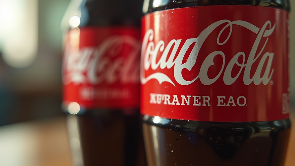 Close-up of a Coca-Cola bottle with a personalized name label