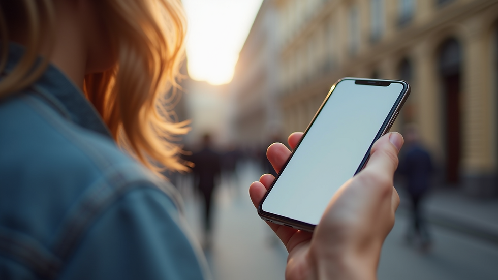 Close-up view of a smartphone displaying a mobile-friendly shopping app
