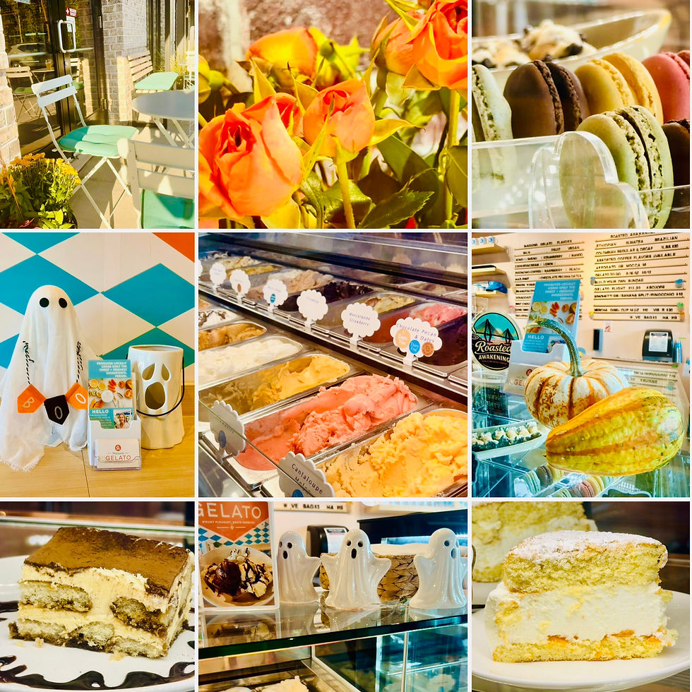 The fall colors have arrived at Marion’s Gelato and Roasted Awakening Charleston Coffee Company open today until 9 PM!