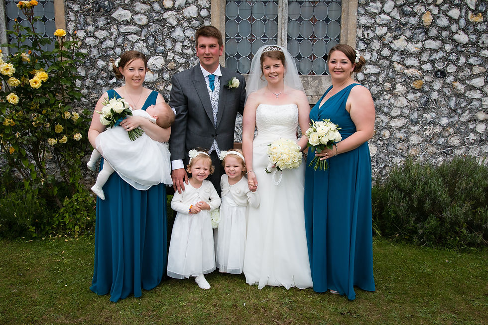 Wedding party in front of St Margaret's Church