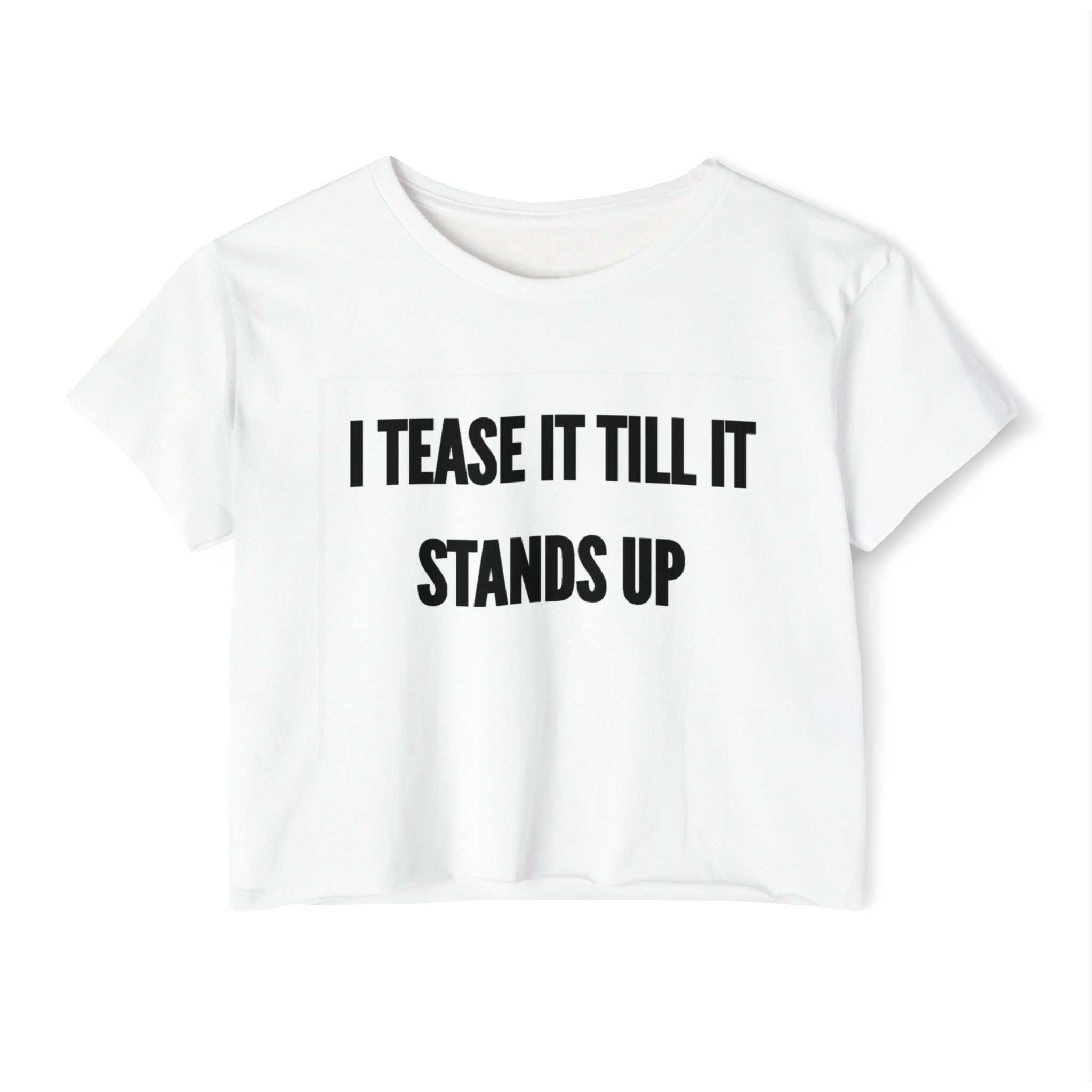 "I Tease It Till It Stands Up" Crop Top Tee