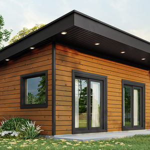 Mini chalet contemporain une chambre en bois à toit monopente