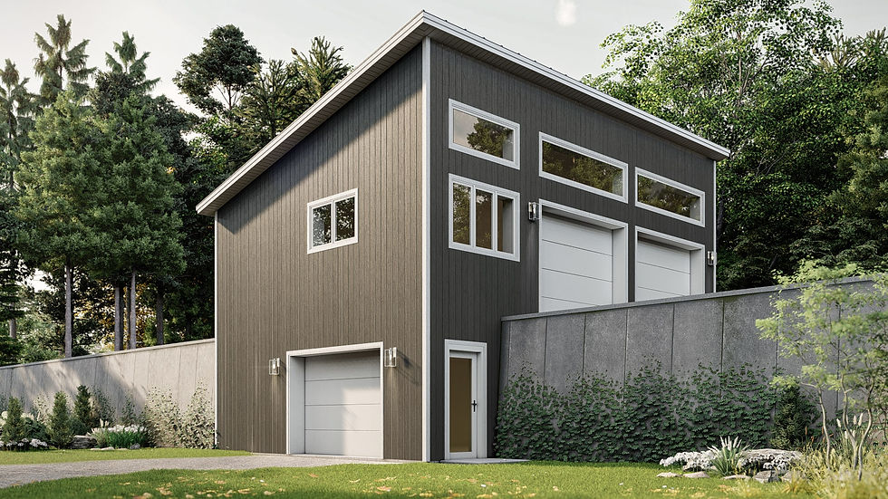 Plan de garage triple - Extérieur avant