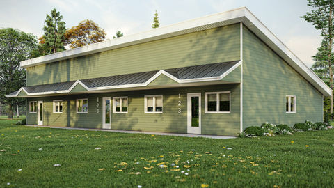 facade architecture contemporaine toit monopente