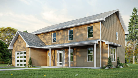 facade residence contemporaine familiale garage integre design moderne