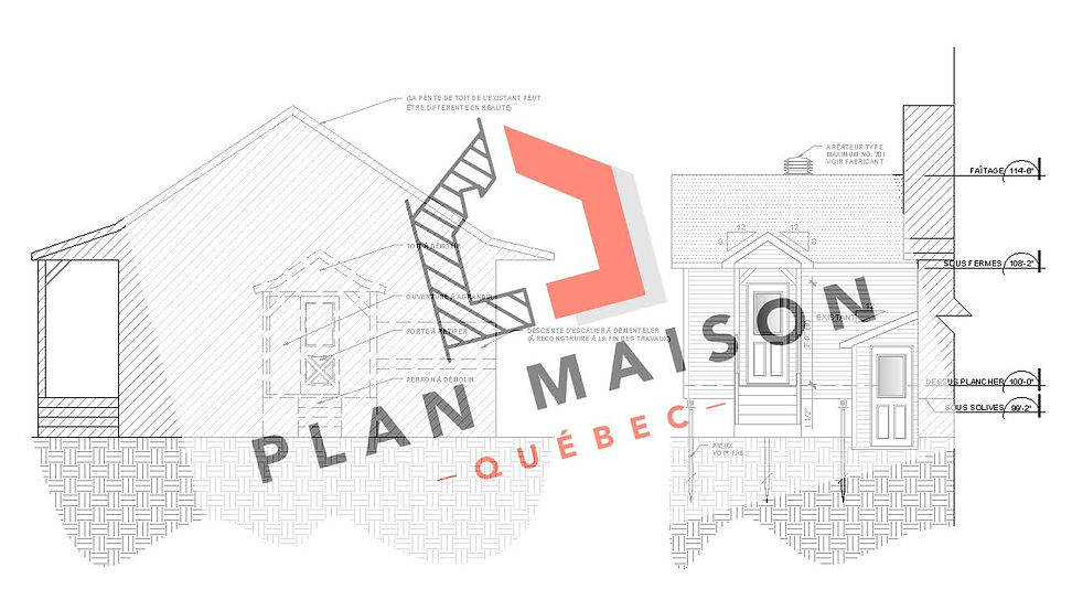 plan agrandissement maison macamic