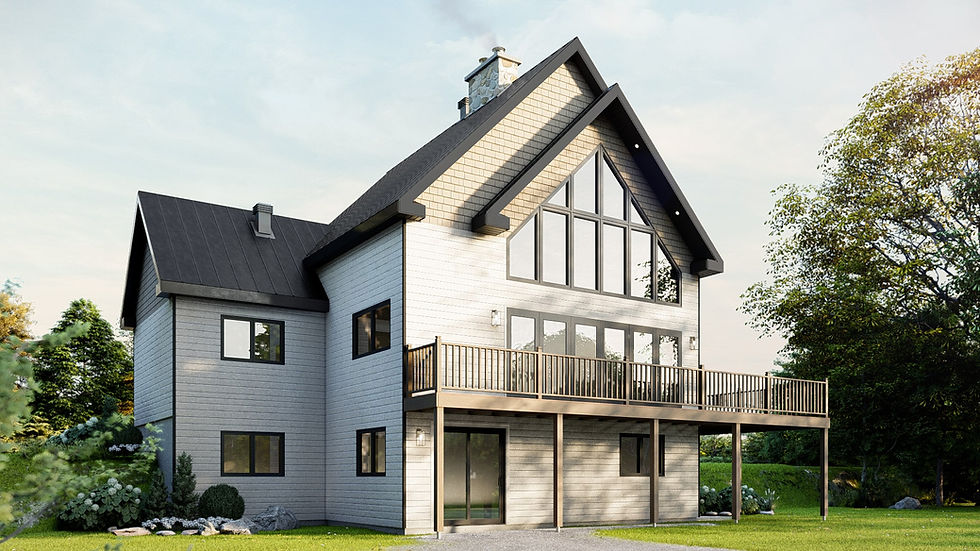 Thumbnail: Maison de 5 chambres en plan - Extérieur arrière 1