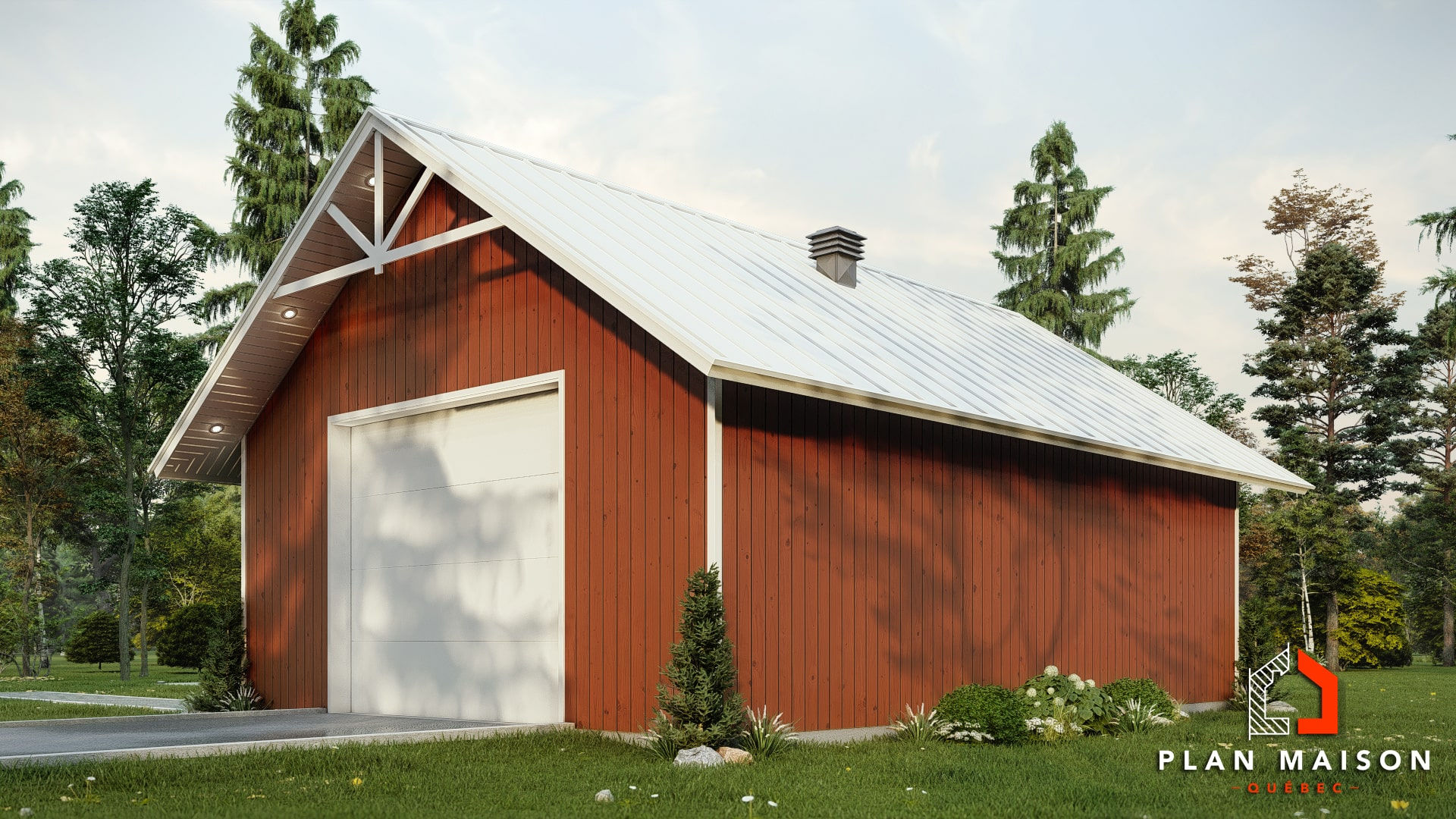 Plan de garage 24x32 - Extérieur avant