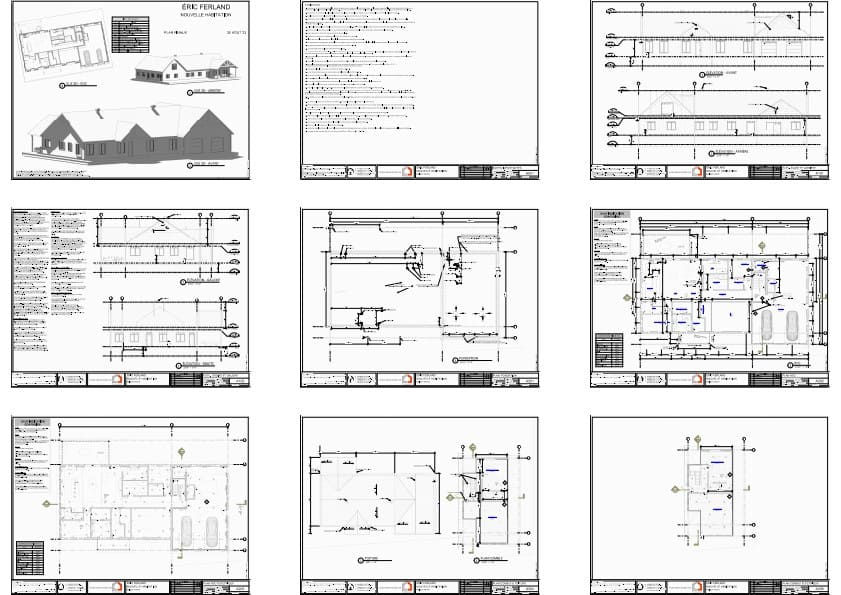plans techniques maison contemporaine construction détails
