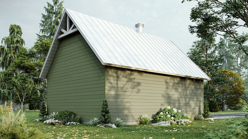 Thumbnail: Plan pour construire un garage - Extérieur arrière