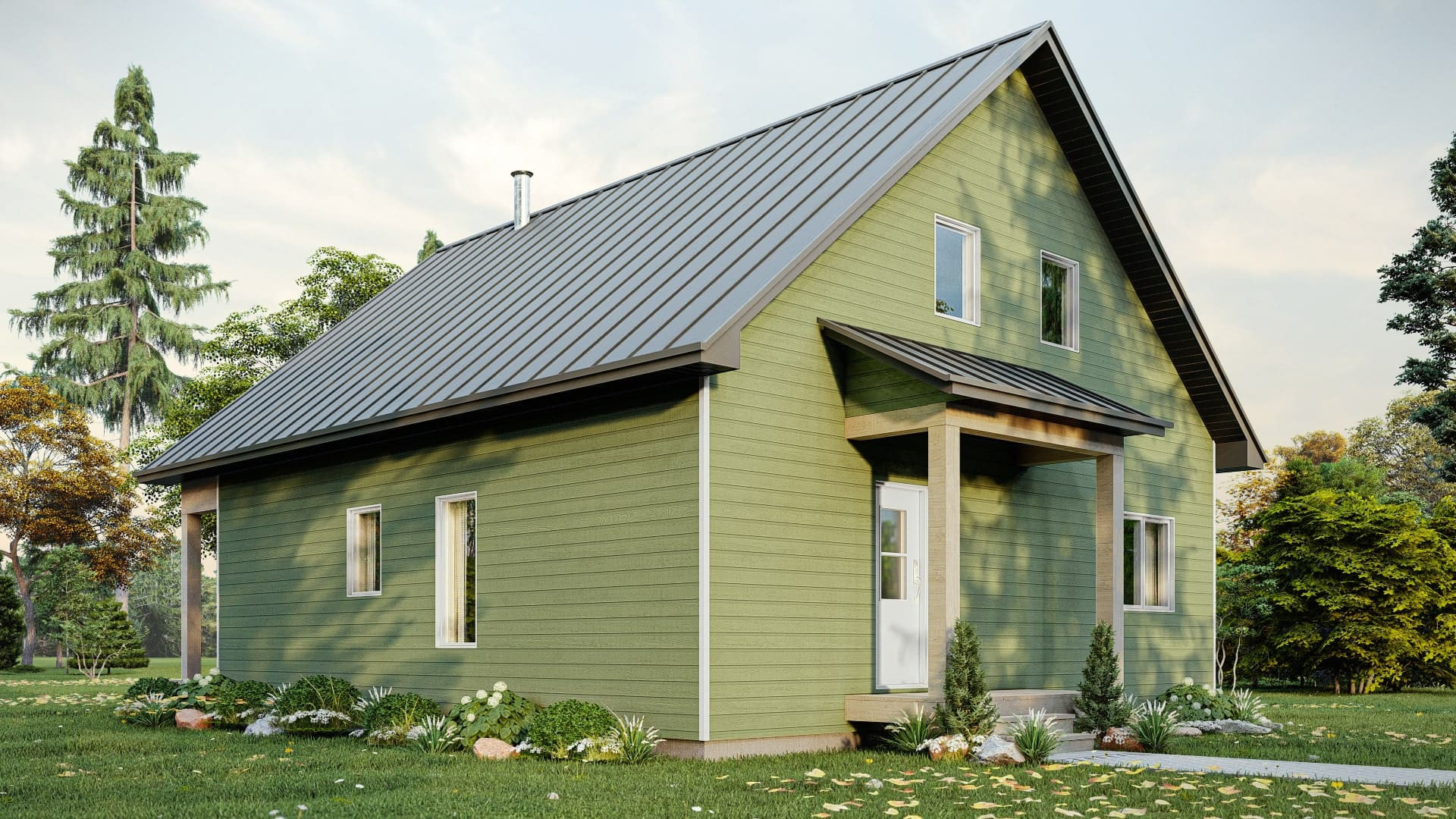 Plan de chalet rustique avec mezzanine | Plan Maison Québec