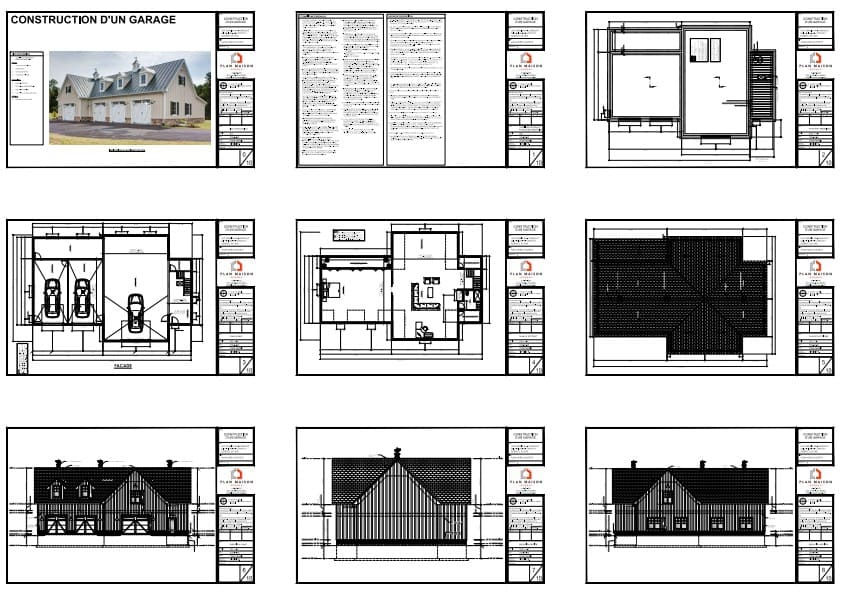 plan complet garage habitable avec mezzanine construction