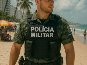 Illustration d'un policier militaire à Fortaleza