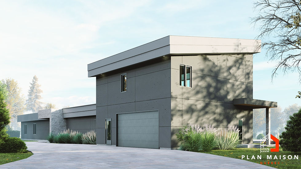 Plan de bi-génération moderne - Extérieur avant