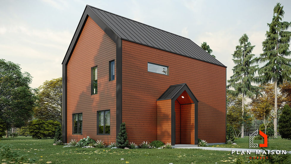 Miniature : Chalet à construire en bois - Extérieur avant