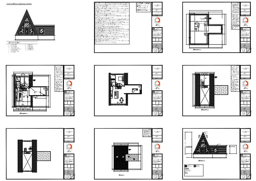 plans construction chalet triangulaire technique