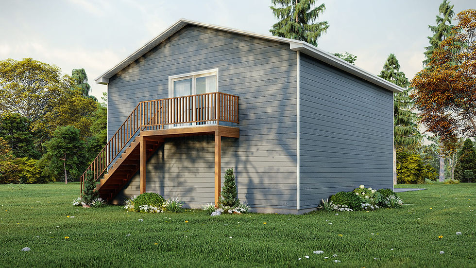 Garage double avec logement à l’étage - Extérieur arrière