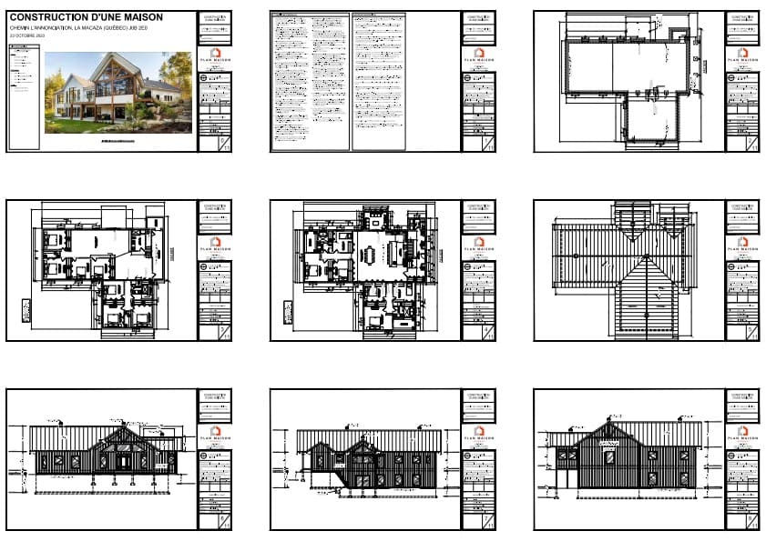 plans architecture maison bi-logement farmhouse moderne