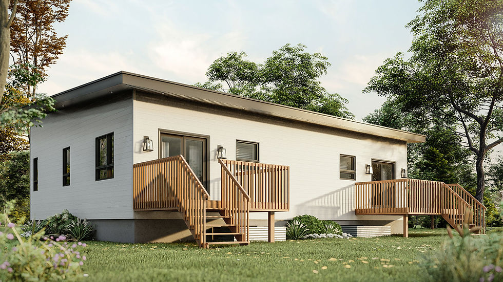 Miniature : Plan de maison jumelée - Extérieur arrière 2