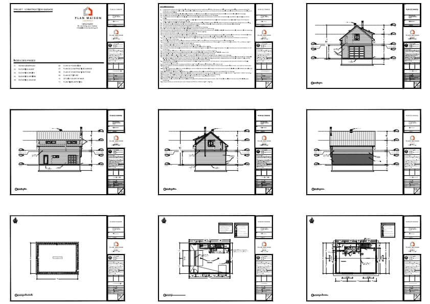 Conception complète d’un garage résidentiel avec espace polyvalent à l’étage