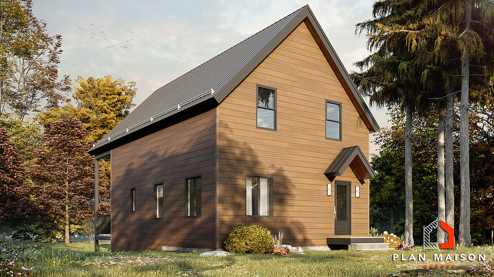 Miniature : Plan chalet 24 x 32 - Extérieur arrière