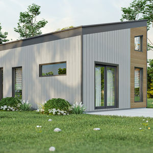 Mini maison contemporaine à mezzanine avec toiture monopente et façade moderne